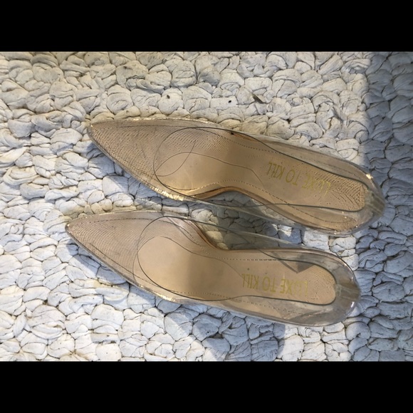 Clear pointy toe heels! Trendy - Picture 2 of 5